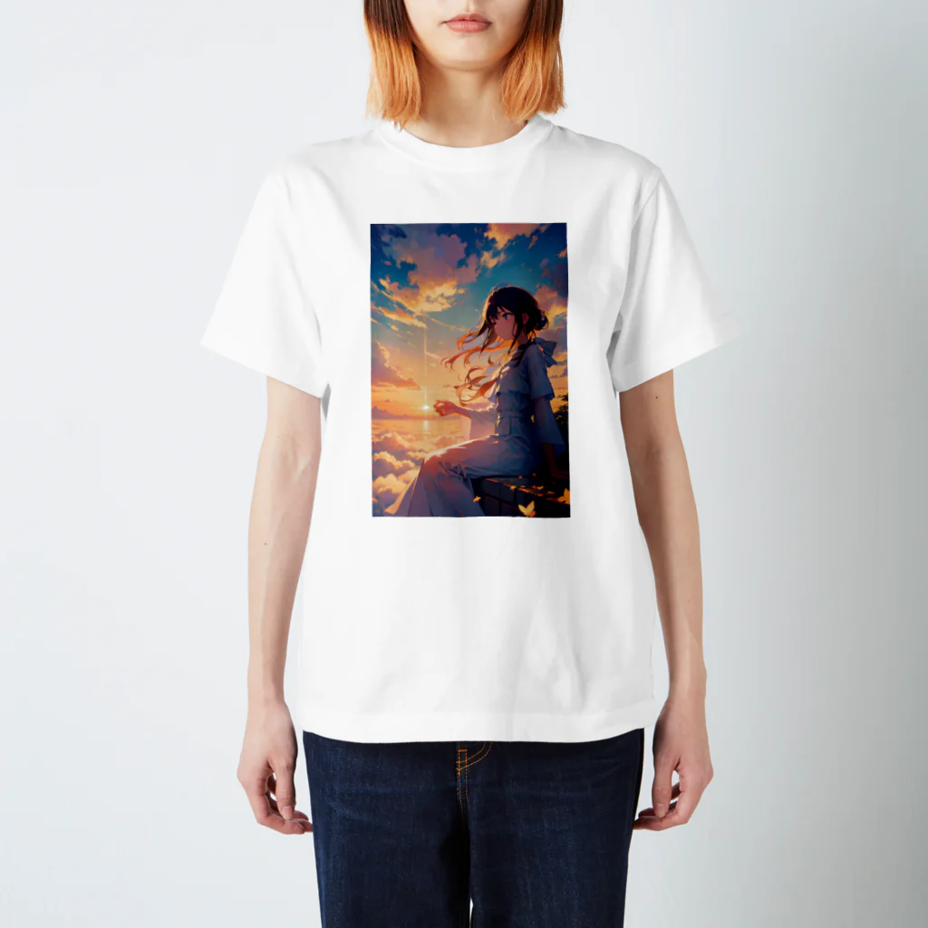 卯月なのかのSky Journey　〜世界最古で最大の恒久的なキャンパスの旅〜　No.3「天の雫」 スタンダードTシャツ