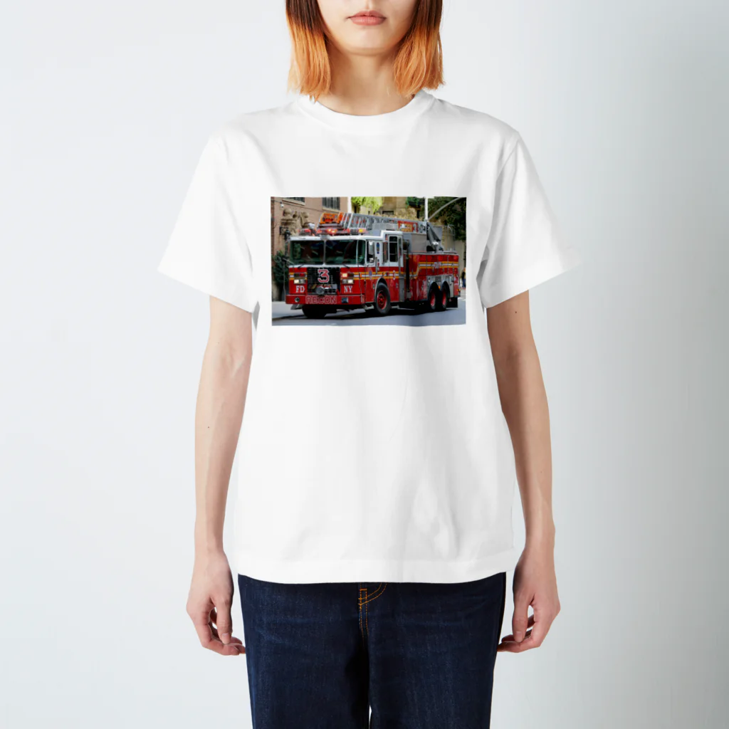 ビッグスマイルライフのかっこいいはしご車 スタンダードTシャツ