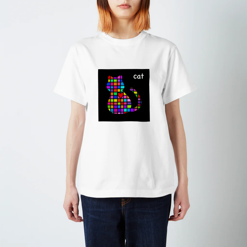 omusubiartのカラフルパズルねこ Regular Fit T-Shirt