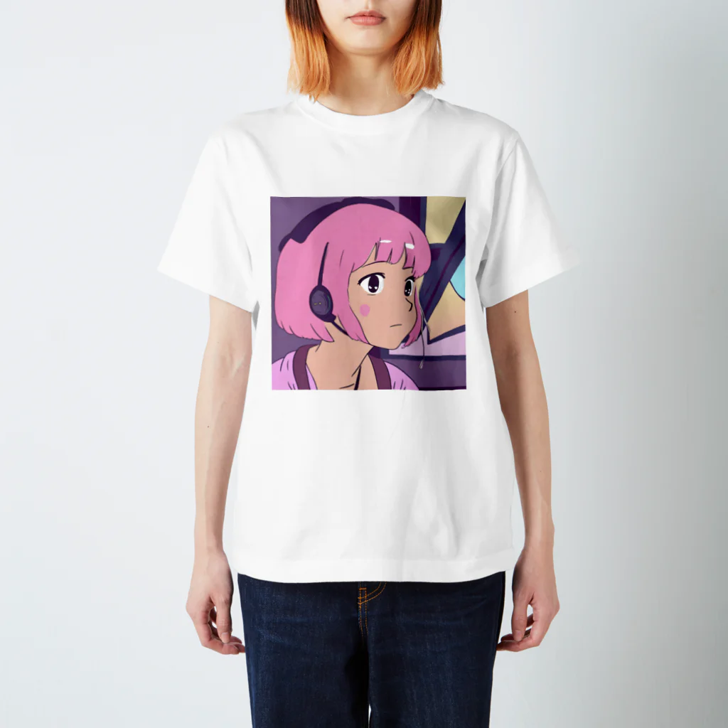 B_possibleのピンク髪の少女 スタンダードTシャツ