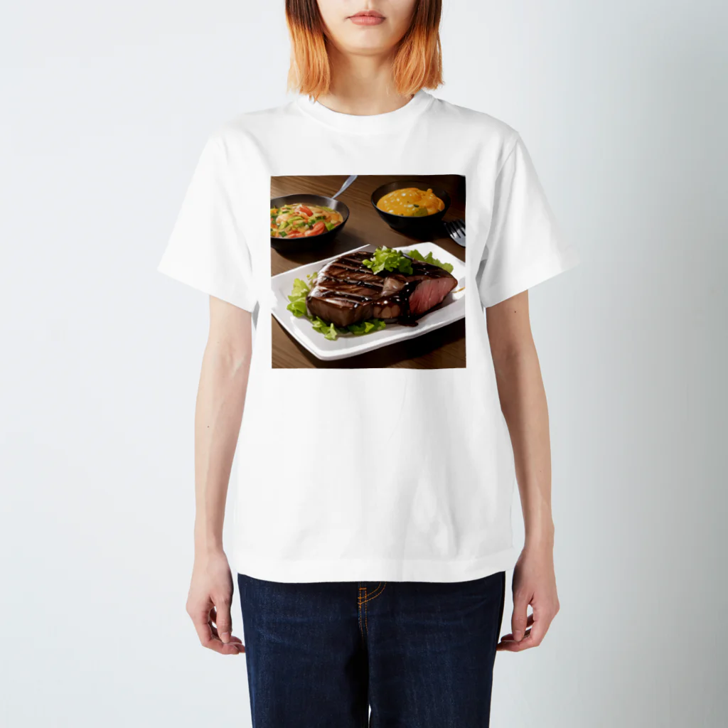 hirokiaaaaaのステーキ定食 スタンダードTシャツ