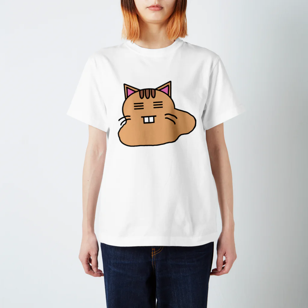 おくばちゃんショップの溶けたNECOおくばちゃん スタンダードTシャツ