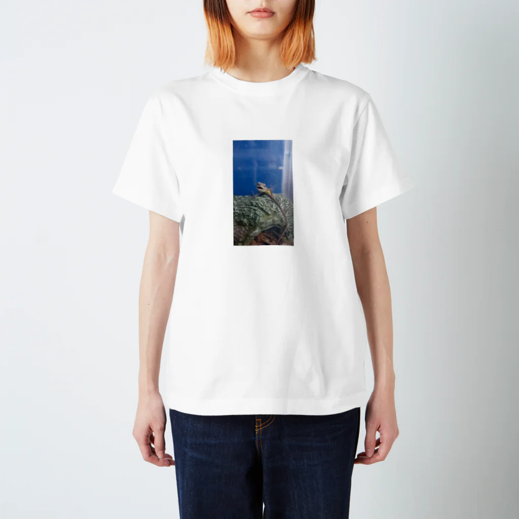 Makoto_Kawano Designの笑うトカゲ Regular Fit T-Shirt