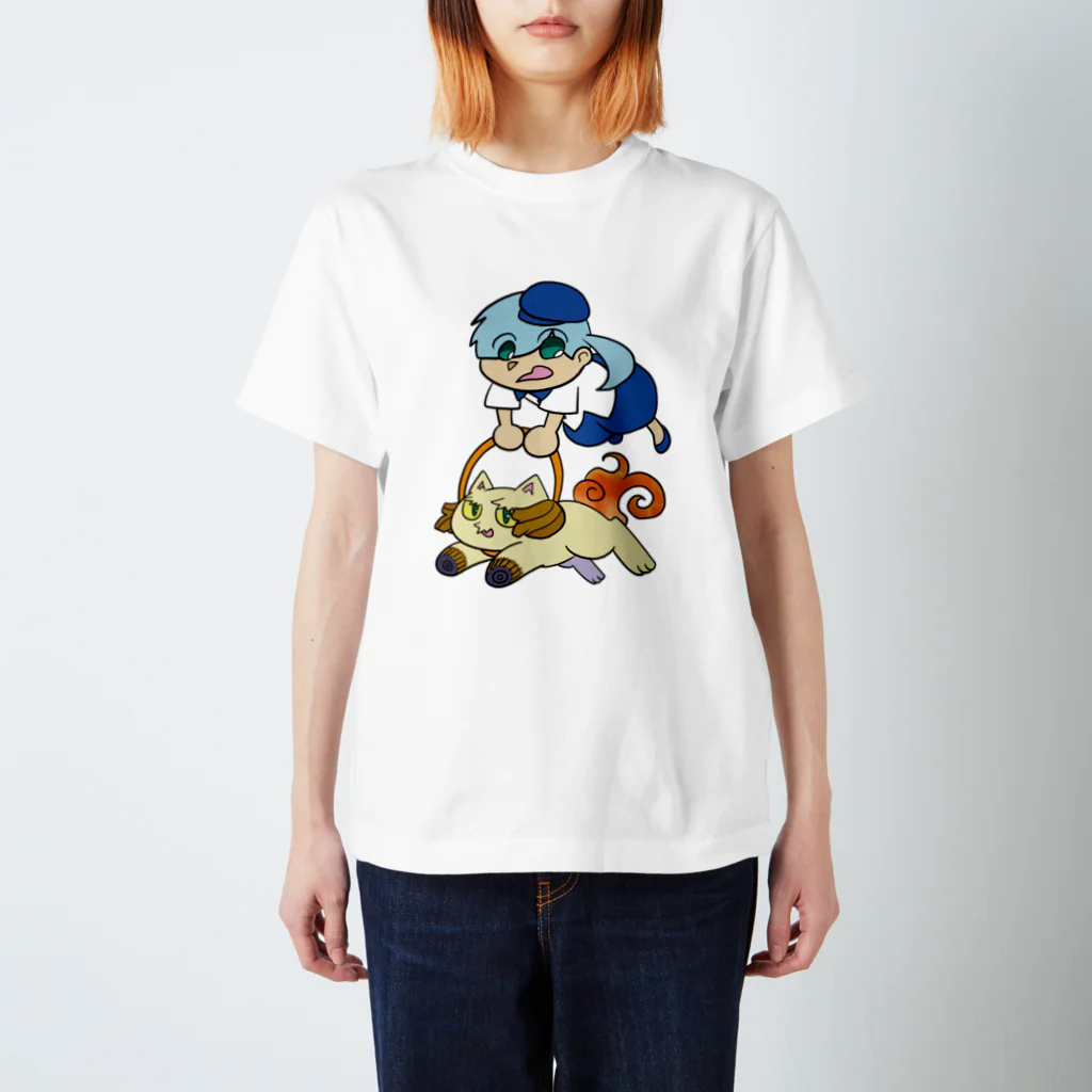 Animaru639のThe Land of Cats-002 Regular Fit T-Shirt