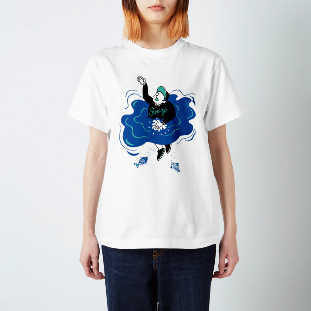 hilo tomula トムラ ヒロのSuper Positive Blue スタンダードTシャツ