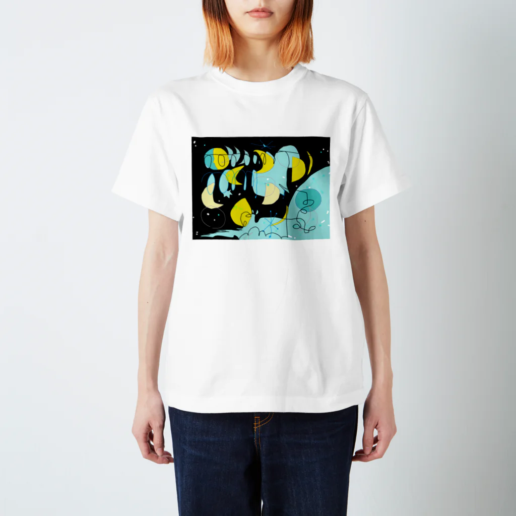 きたのかんむりのdrawing 月 Regular Fit T-Shirt