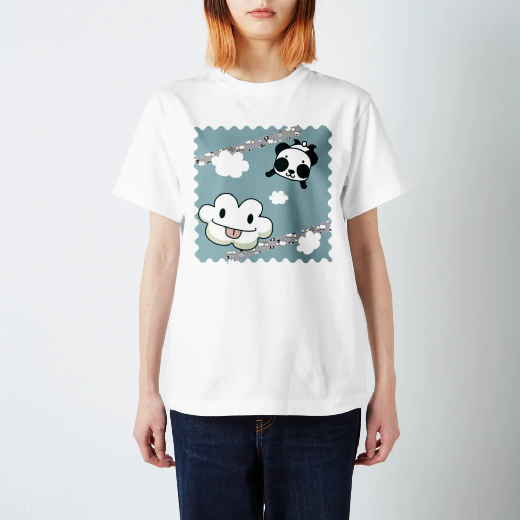 イラスト MONYAAT のズレぱんだちゃんとくもちゃん Regular Fit T-Shirt