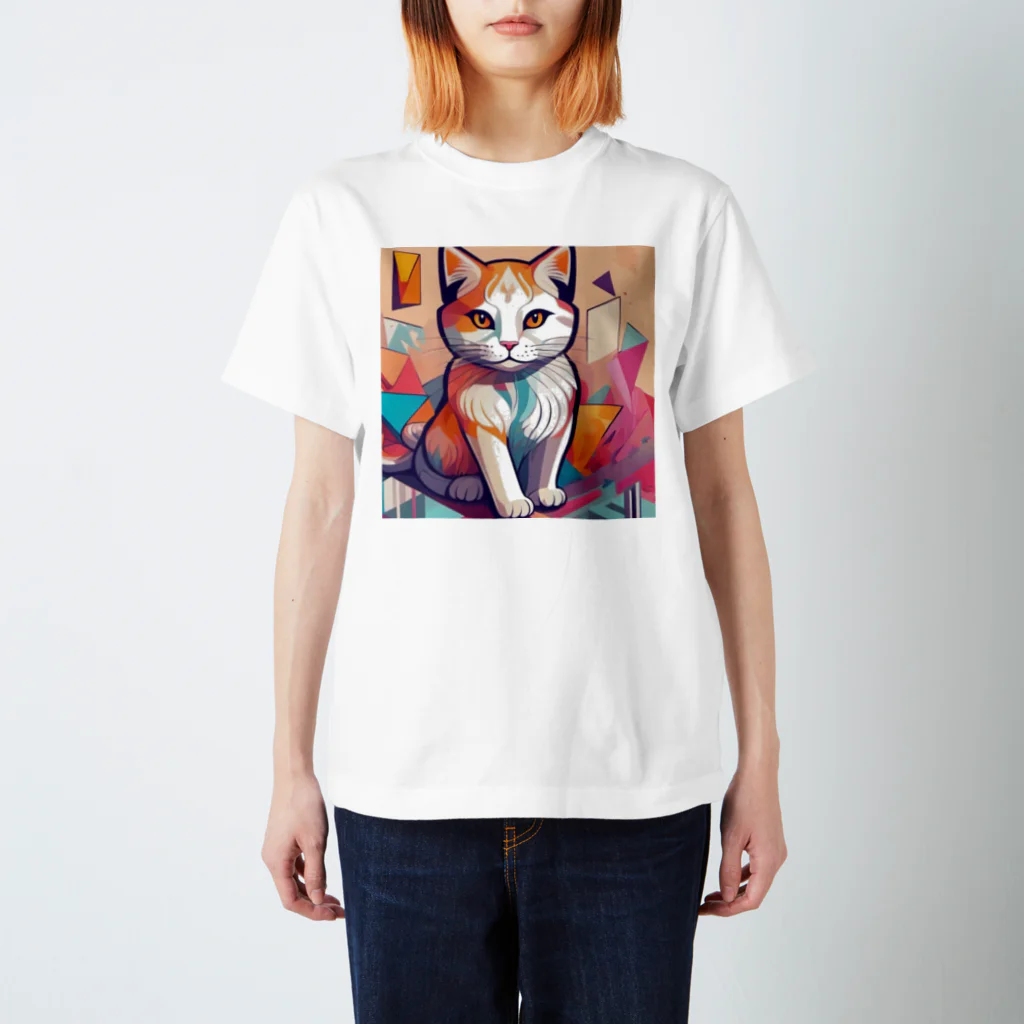 jiji2の額に模様のある猫 Regular Fit T-Shirt