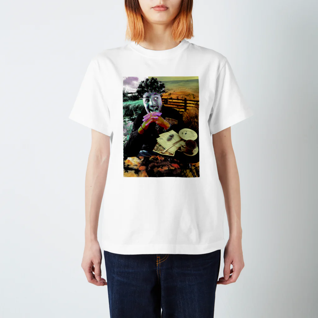 DETROIT MOONY-MENの物思いふけの助シリーズ スタンダードTシャツ