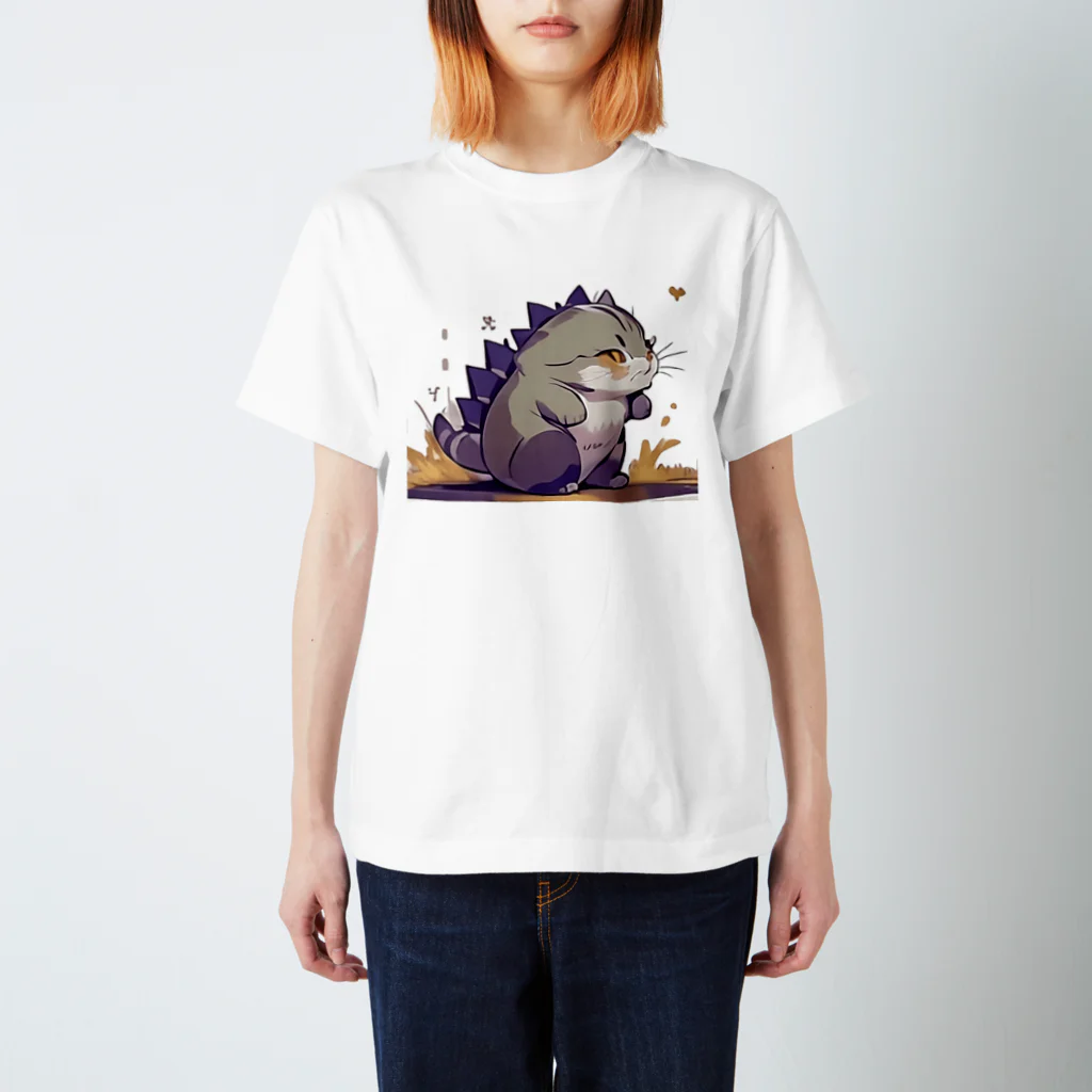 kohakuryuの大怪獣　にゃおん スタンダードTシャツ