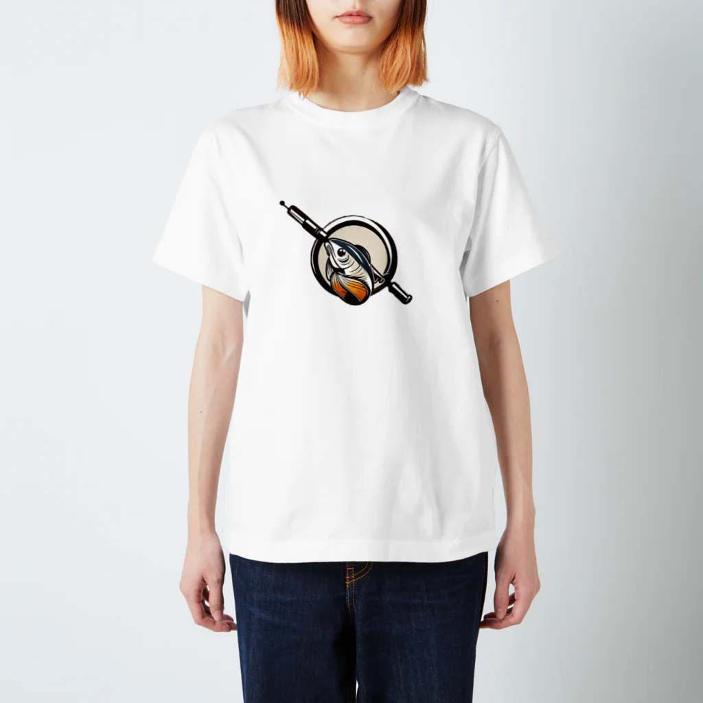 黒猫くんのラブフィッシング Regular Fit T-Shirt