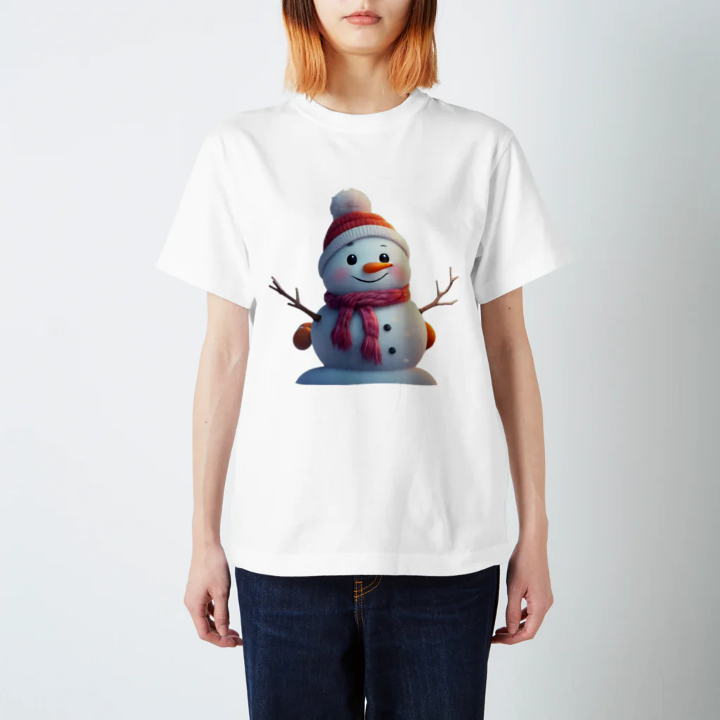 みみまむの雪ダルマくん Regular Fit T-Shirt