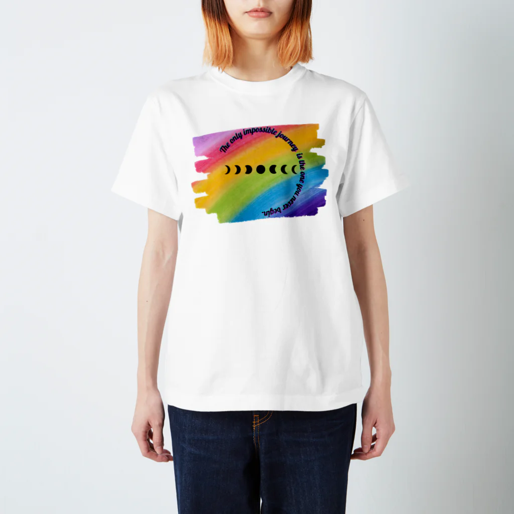  MIRACLE MOONの満ち欠ける月rainbow スタンダードTシャツ