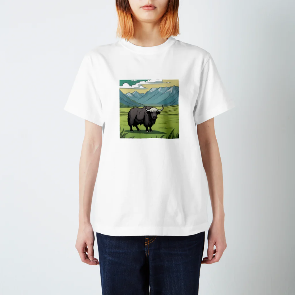 baya2715の草原のヤク スタンダードTシャツ