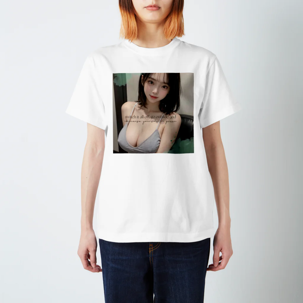 sounya sounyaの美女 図鑑（ニットブラ） Regular Fit T-Shirt