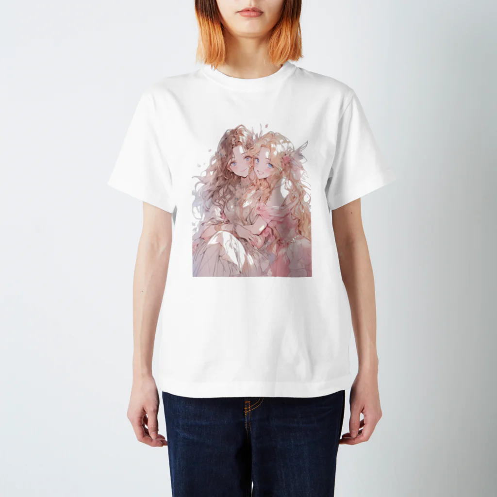 AIと愛とARTのSHOPのなかよし乙女 Regular Fit T-Shirt