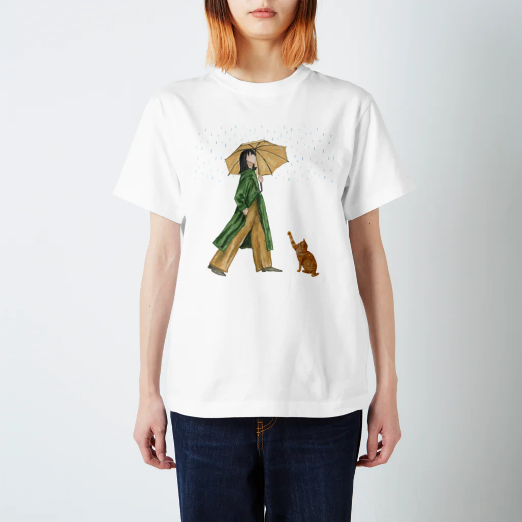 Atelier Promenade De ChatのRainy Days☂☔🐈‍⬛ Regular Fit T-Shirt