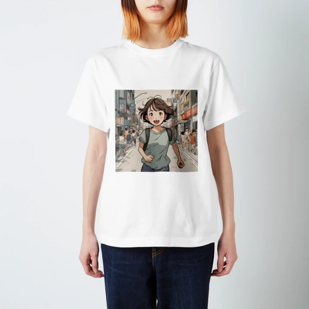 底辺の底辺好きな事を気ままに…。の走る元気な女の子 スタンダードTシャツ