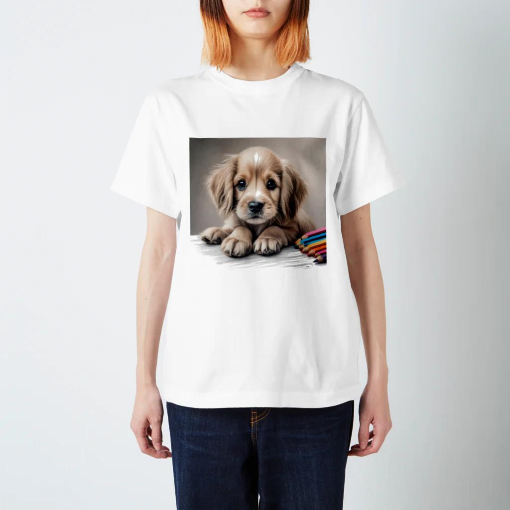 つぶらな瞳の子犬グッズ屋さんのつぶらな瞳の可愛い子犬② スタンダードTシャツ