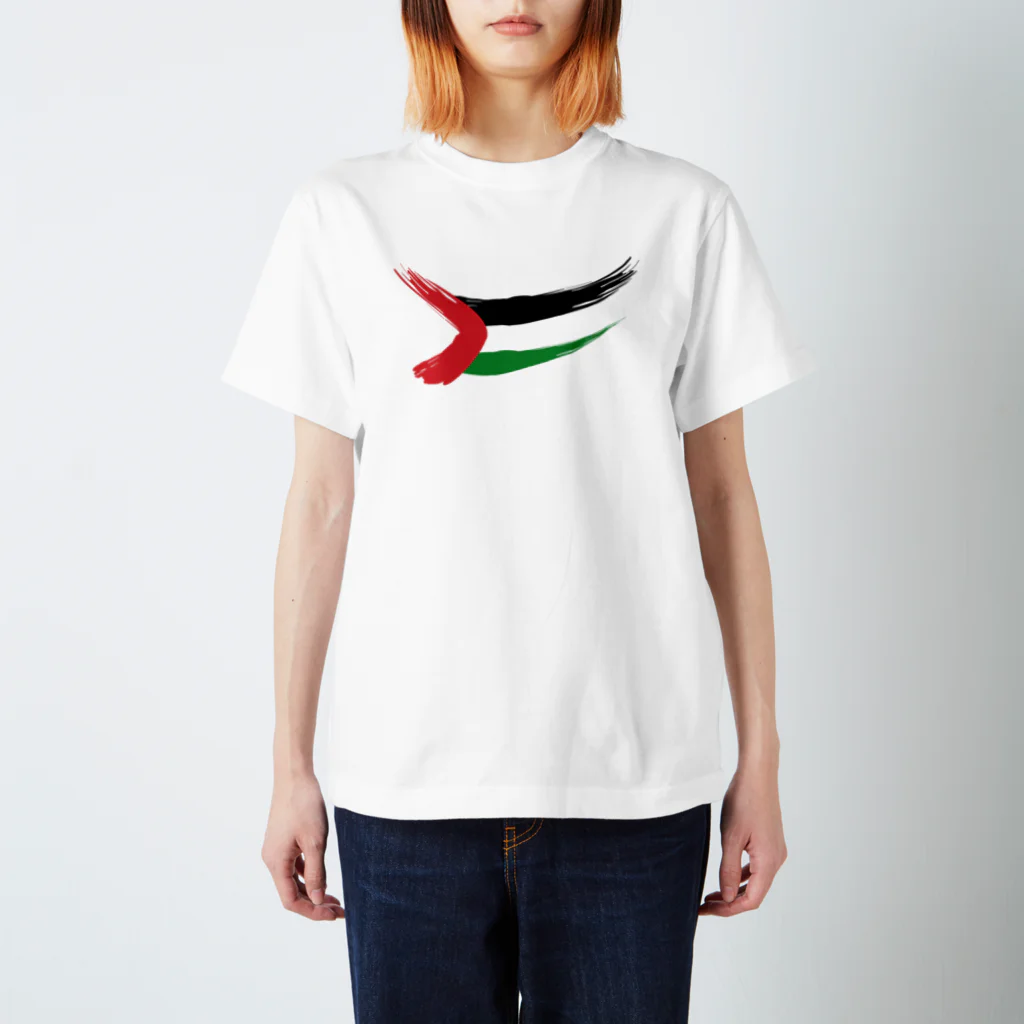 松や SUZURI店のPALESTINE FLAG スタンダードTシャツ