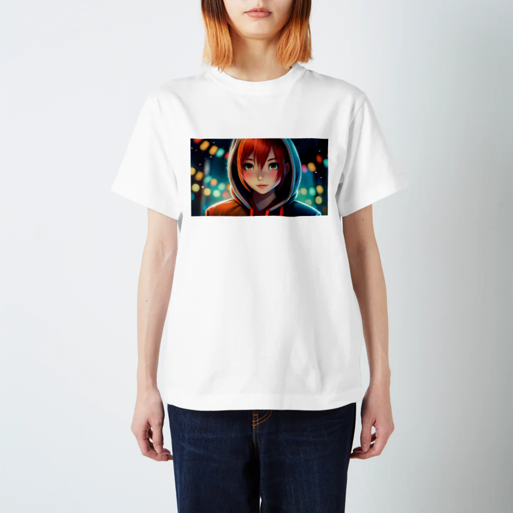 RONBOのパーカーを着た赤毛の女の子 スタンダードTシャツ