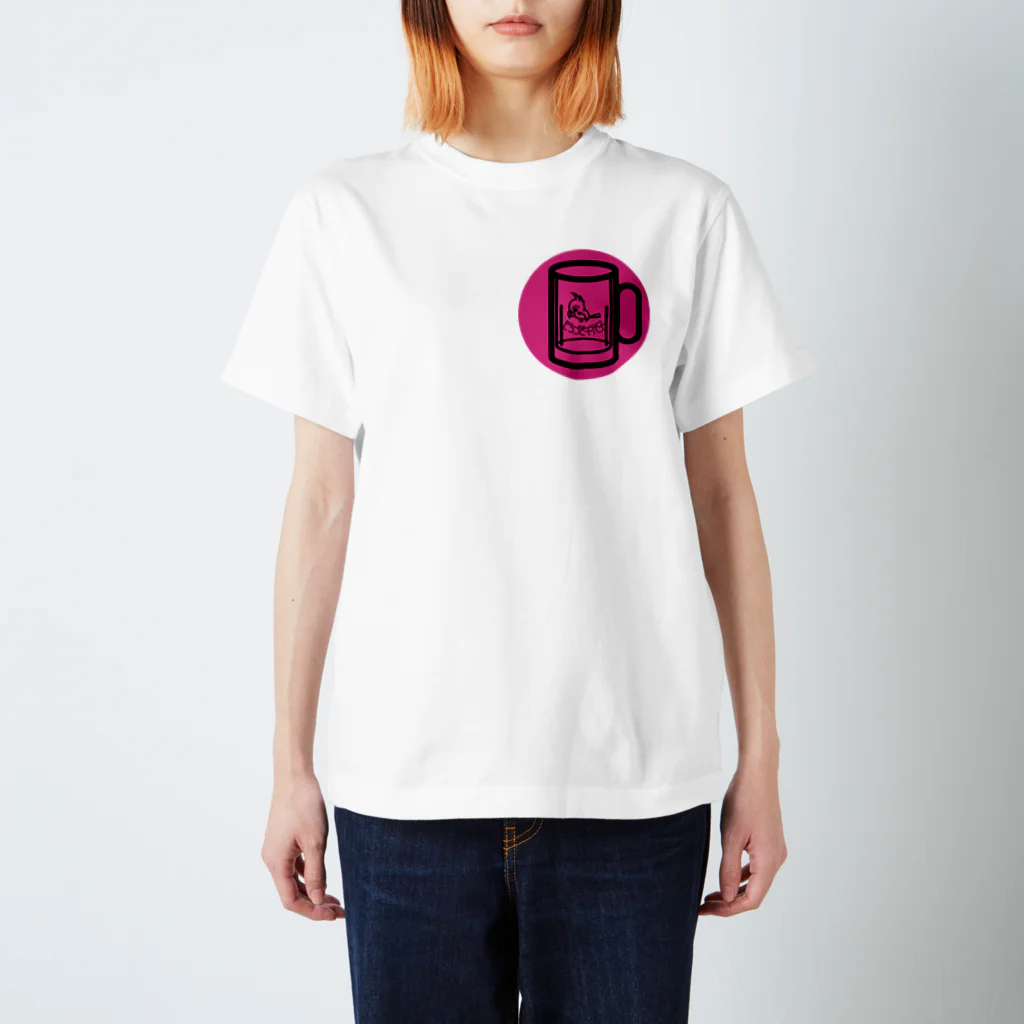 mochizukichiyokoのもちづき千代子　インコジョッキ スタンダードTシャツ