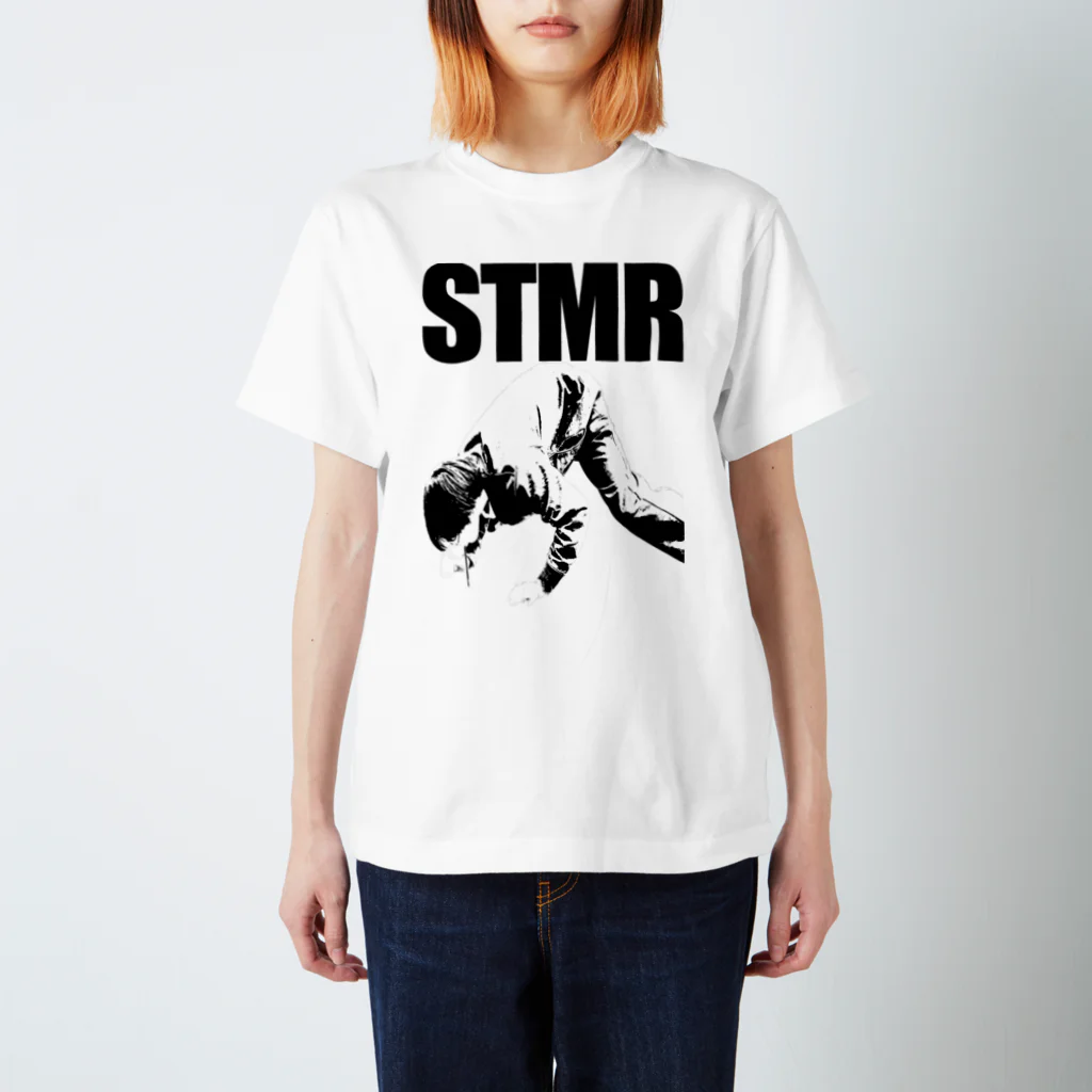 new_squareのSTMR 黒プリント Regular Fit T-Shirt