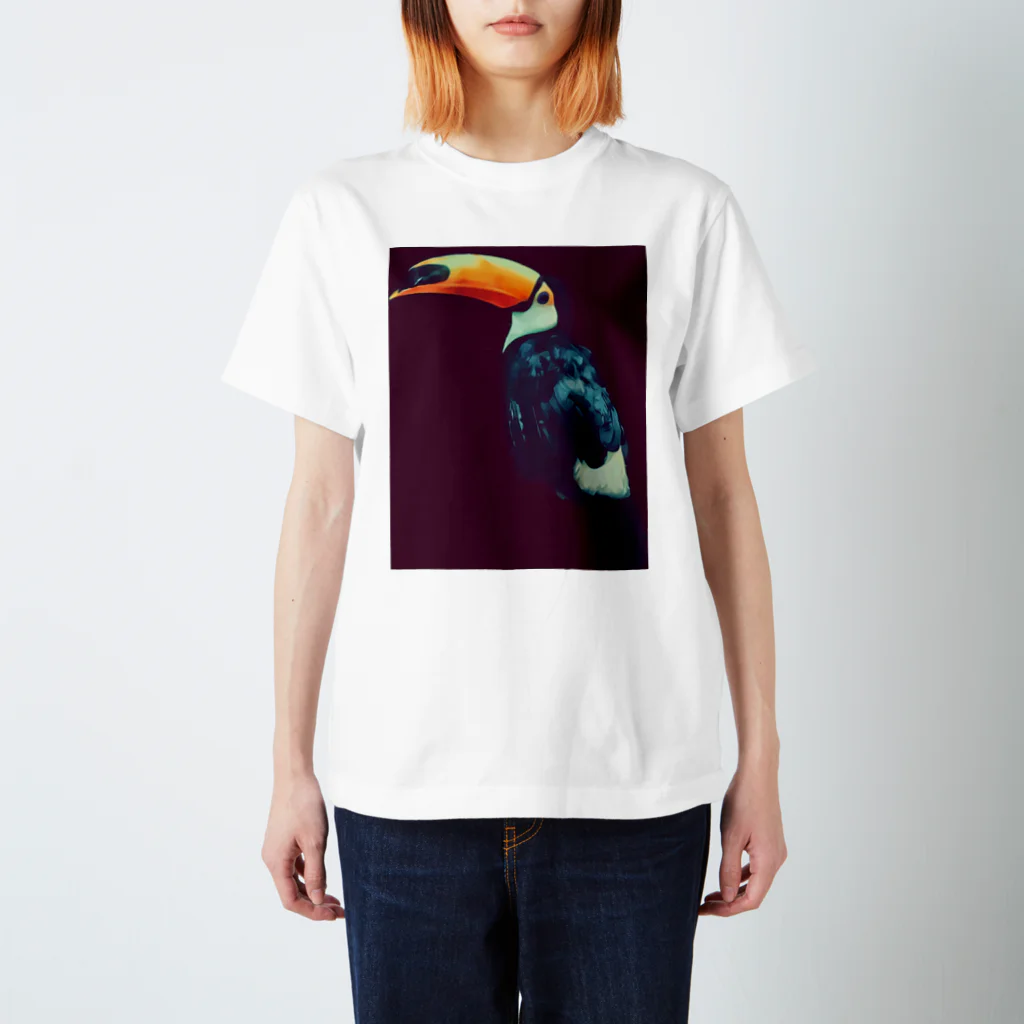 and_parrotの鳥　オオハシ　オニオオハシ スタンダードTシャツ