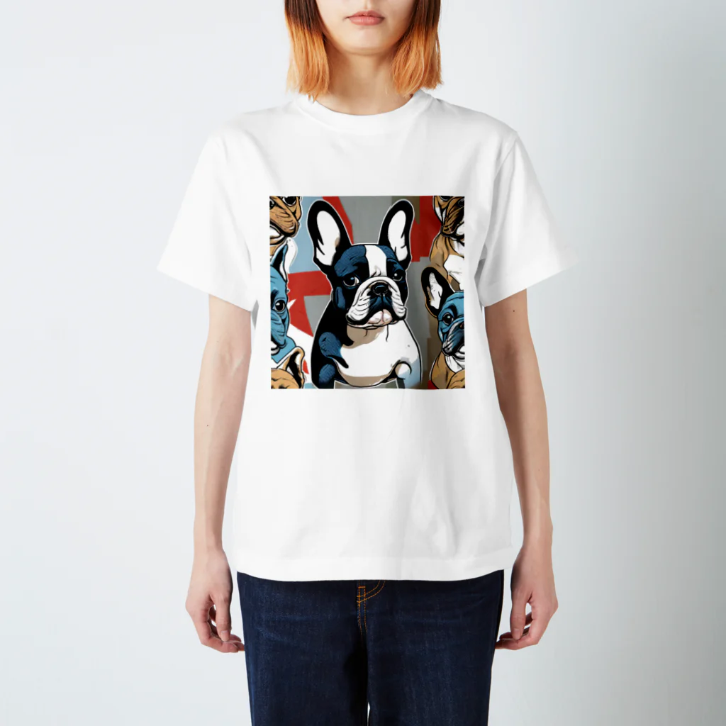 Artistic Allure EmporiumのCool French Bulldogs スタンダードTシャツ