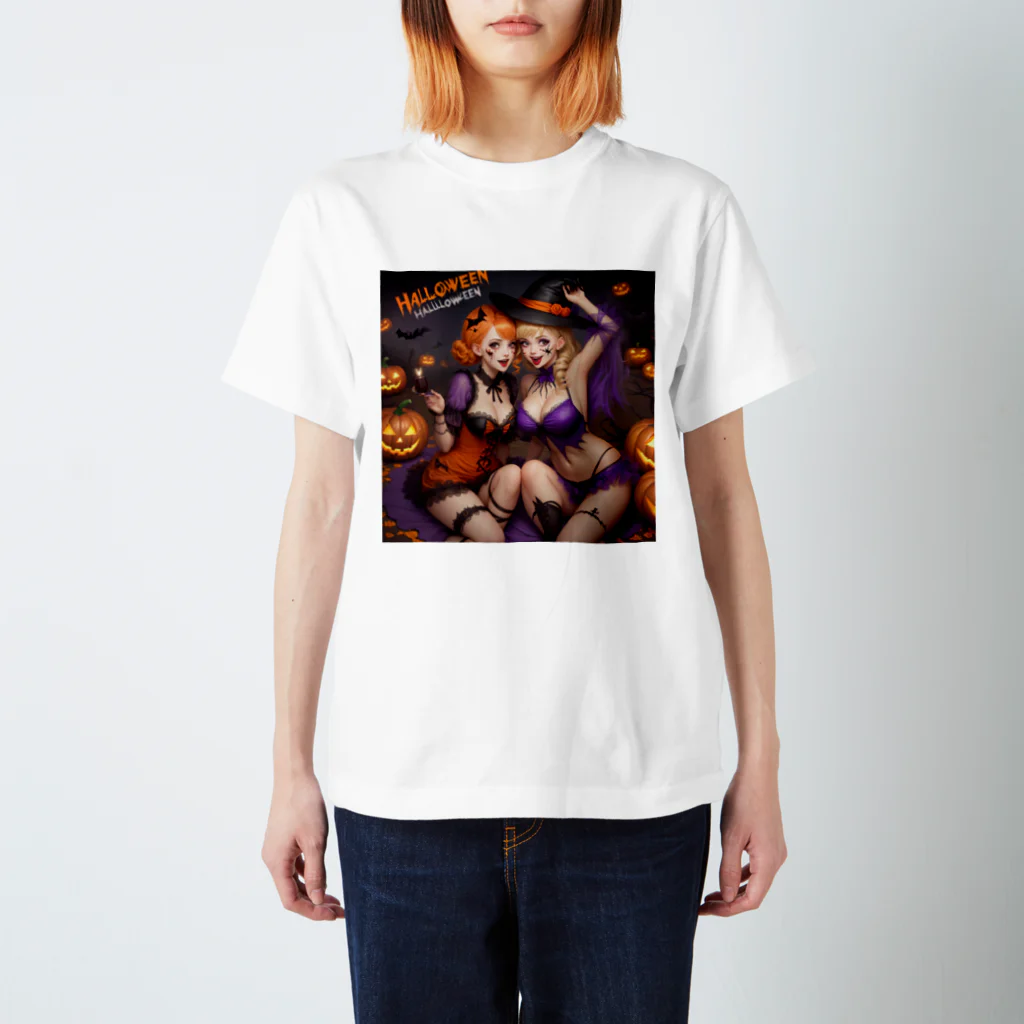 Gereroのハロウィーン二人の魔女 Regular Fit T-Shirt