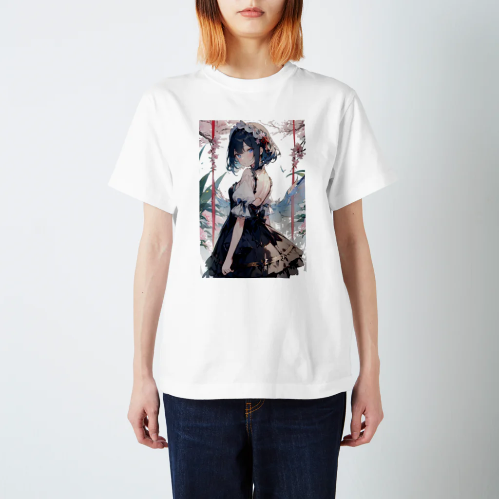 擬人化ちゃんの花と少女 Regular Fit T-Shirt