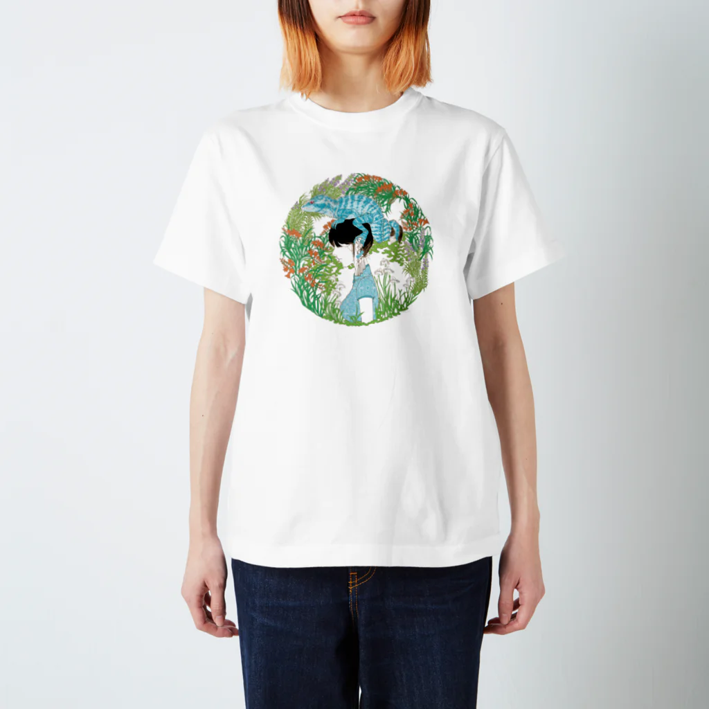 michi_illustのトカゲ女子 Regular Fit T-Shirt