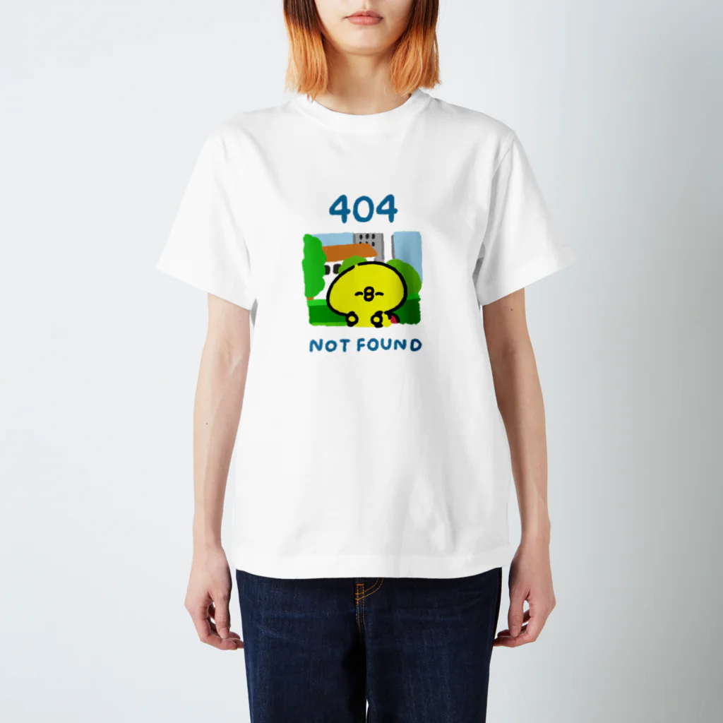 ぴよたそ商店の404NOT FOUNDのひよこ スタンダードTシャツ