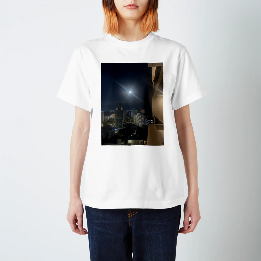 te-shoku//fun🌝の満月🌝フルムーン スタンダードTシャツ