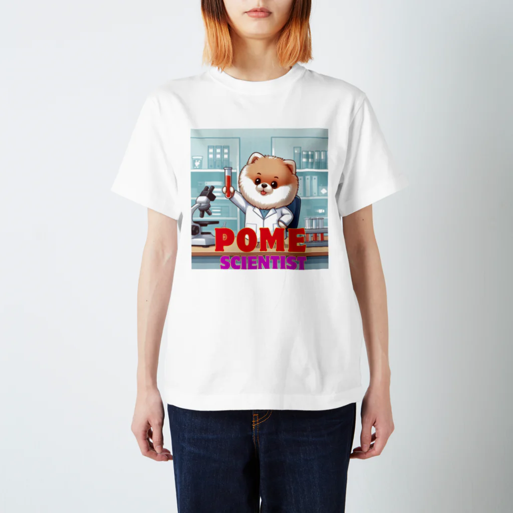 Pom-Dog'sのポメサイエンティスト Regular Fit T-Shirt