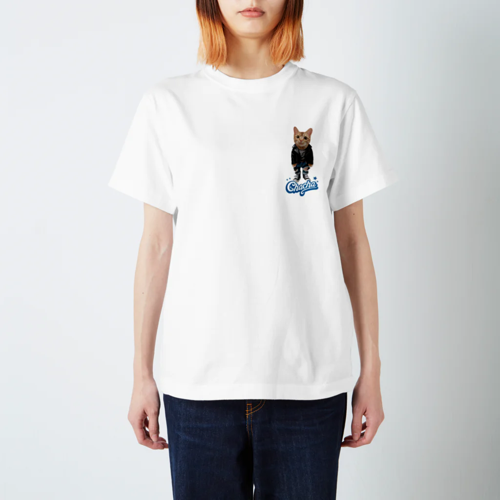 CATLESのネコ好き 猫柄 CATLES ChaCha パンク チャチャ Regular Fit T-Shirt