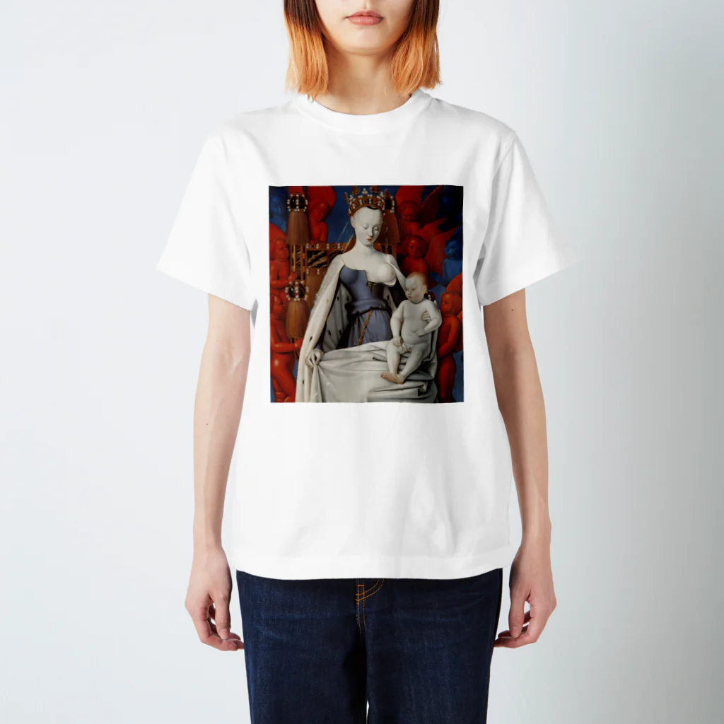 世界美術商店の聖母子と天使たち / Virgin and Child Surrounded by Angels スタンダードTシャツ
