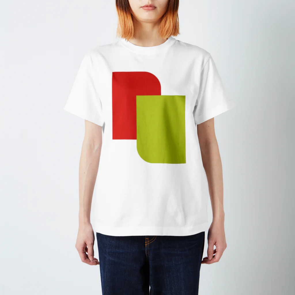 minimaltのミニマリズムデザインな気分　モダン赤と黄 スタンダードTシャツ