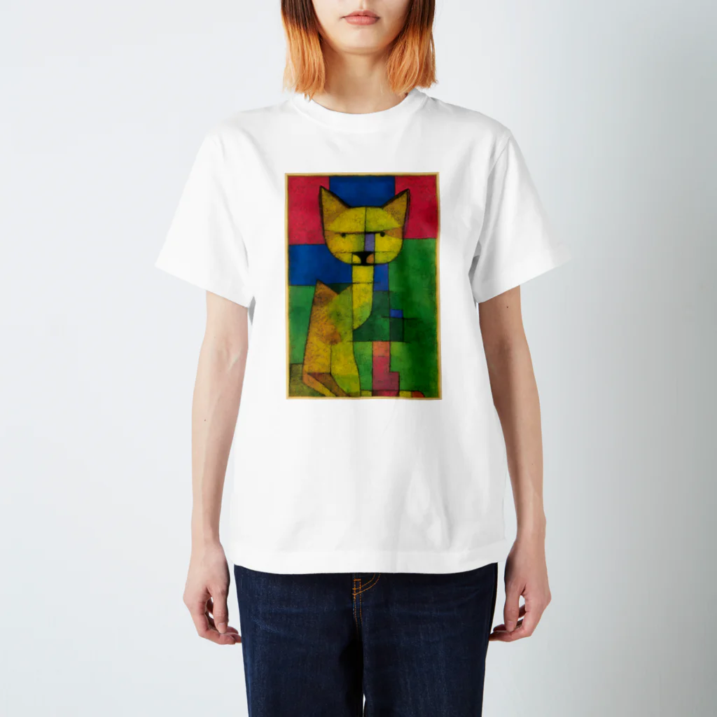 𖥧𖤣.𖡼 mozemoze 𖡼.𖤣𖥧の猫の抽象画 スタンダードTシャツ