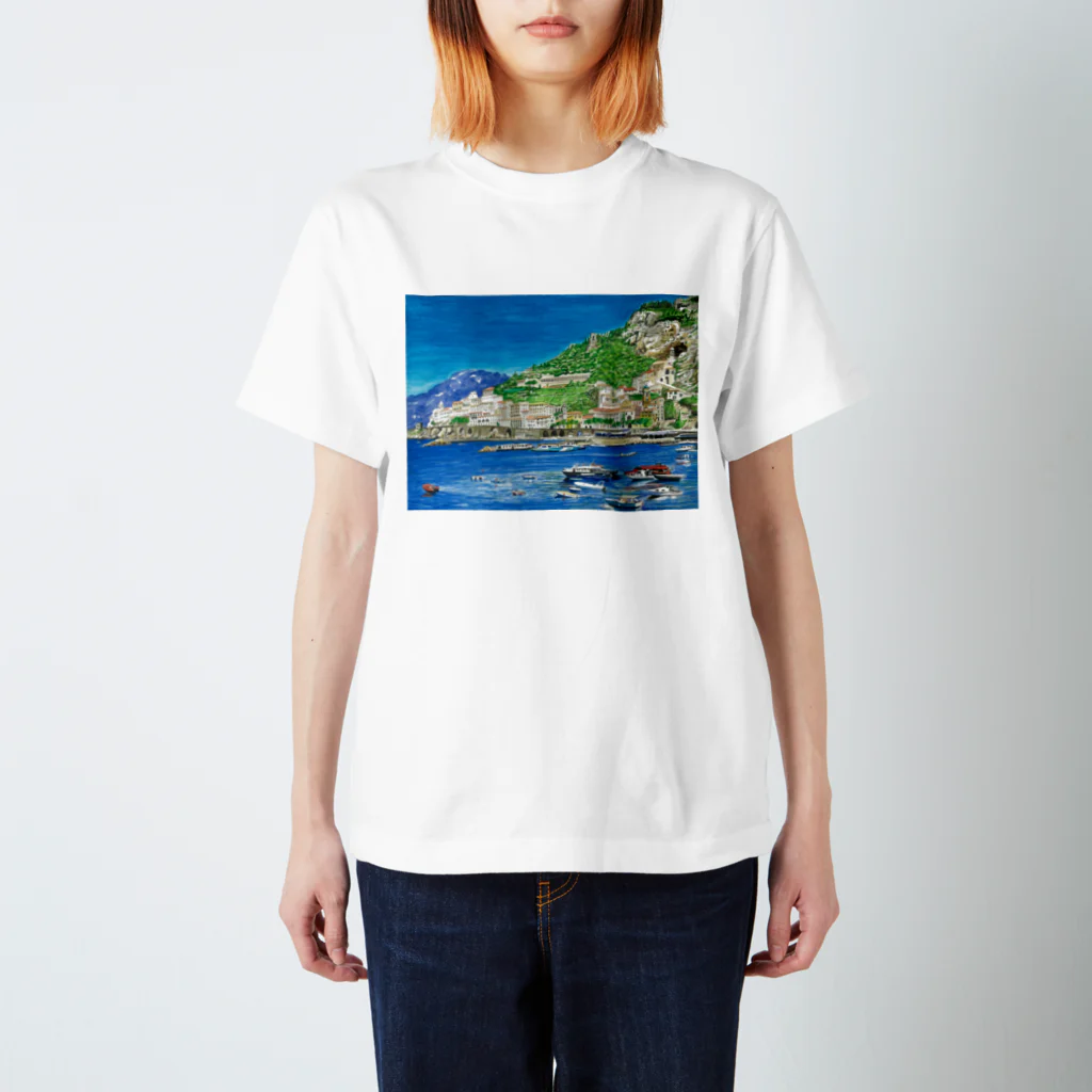 がぶちゃんのイタリアの港の風景 Regular Fit T-Shirt