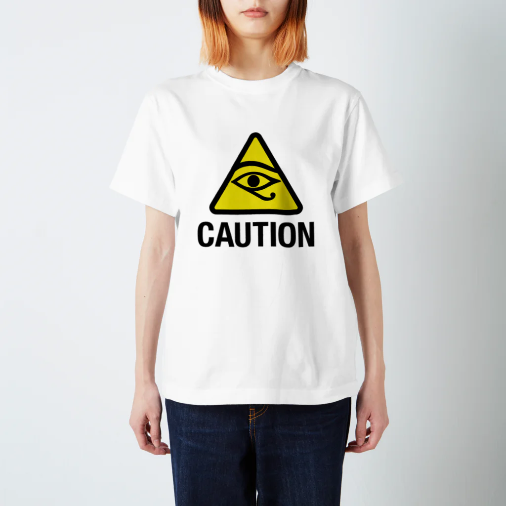 TRI▲NGLISHの#06👽CAUTION ホルスの目 Regular Fit T-Shirt