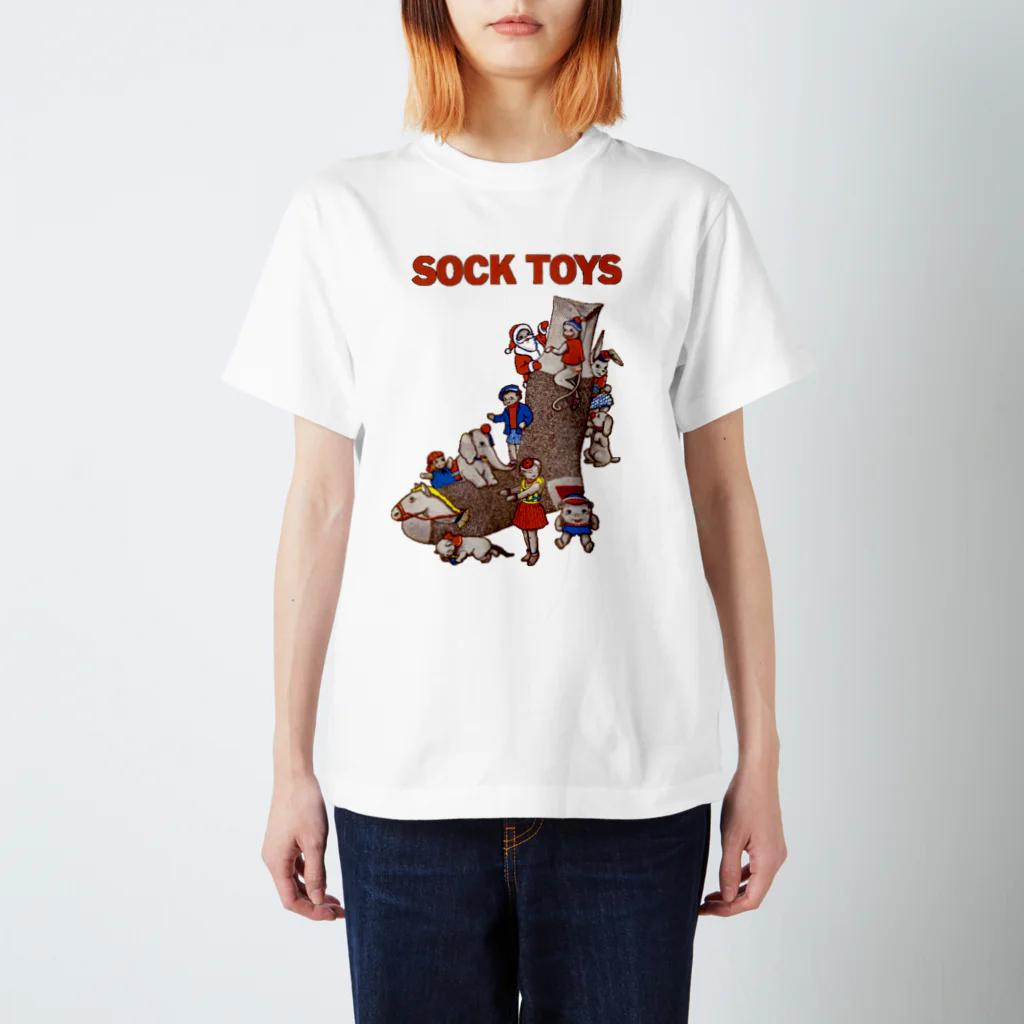 Saza-nami Antique designのSOCK TOYS !! （文字枠無し） スタンダードTシャツ