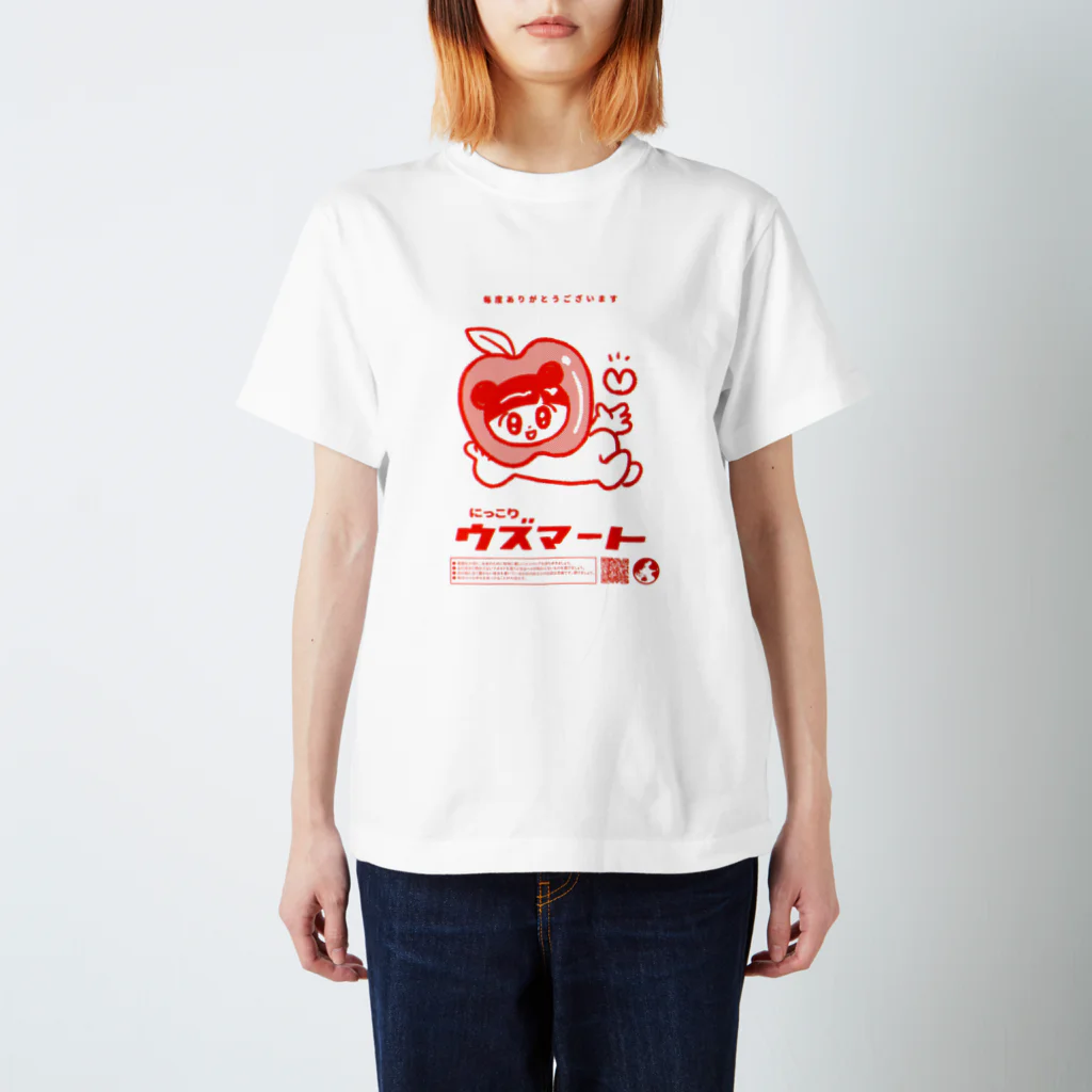 にっこりウズマートのにっこりウズマート 赤  スタンダードTシャツ