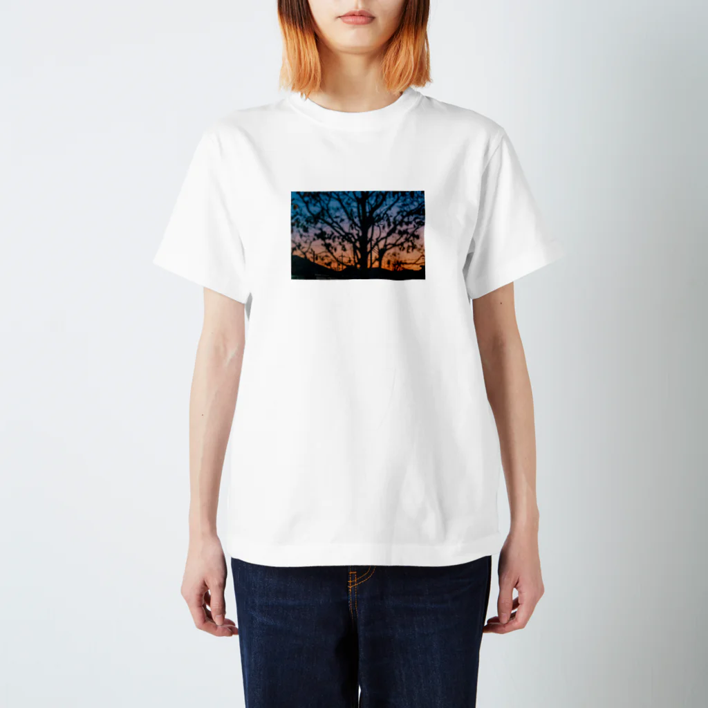 星のこどもたちの百日紅の夕景 Regular Fit T-Shirt