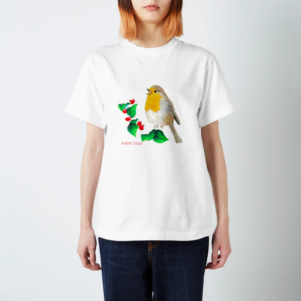 NORDIC TALESの唄うヨーロッパコマドリ Regular Fit T-Shirt