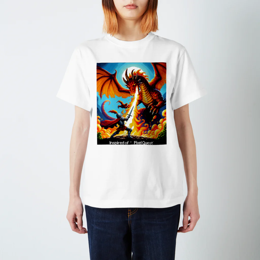 Pixel Questのドラゴンブレイズナイトティー Regular Fit T-Shirt