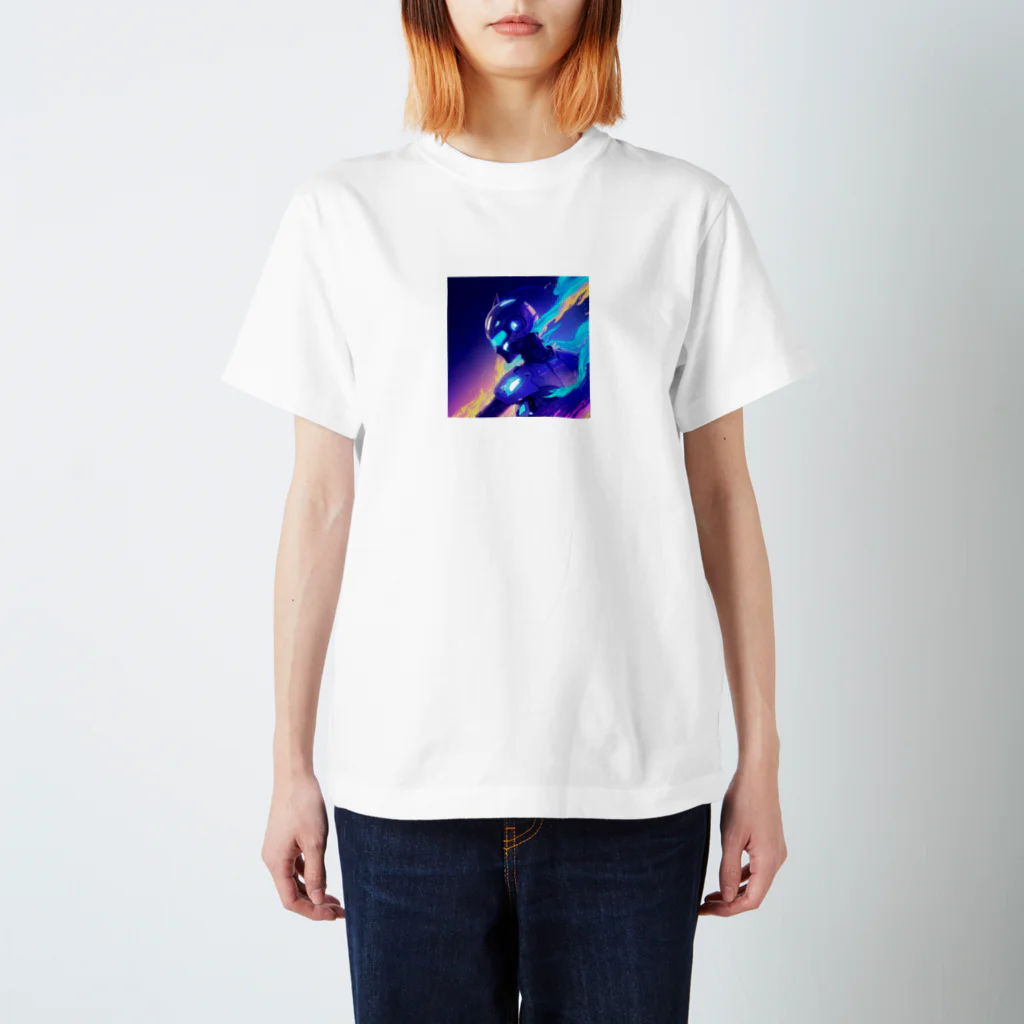 ZZRR12の「機械狐の葛藤：進化する者の旅路」 - "Mechanical Fox's Conflict: Journey of the Evolving" Regular Fit T-Shirt