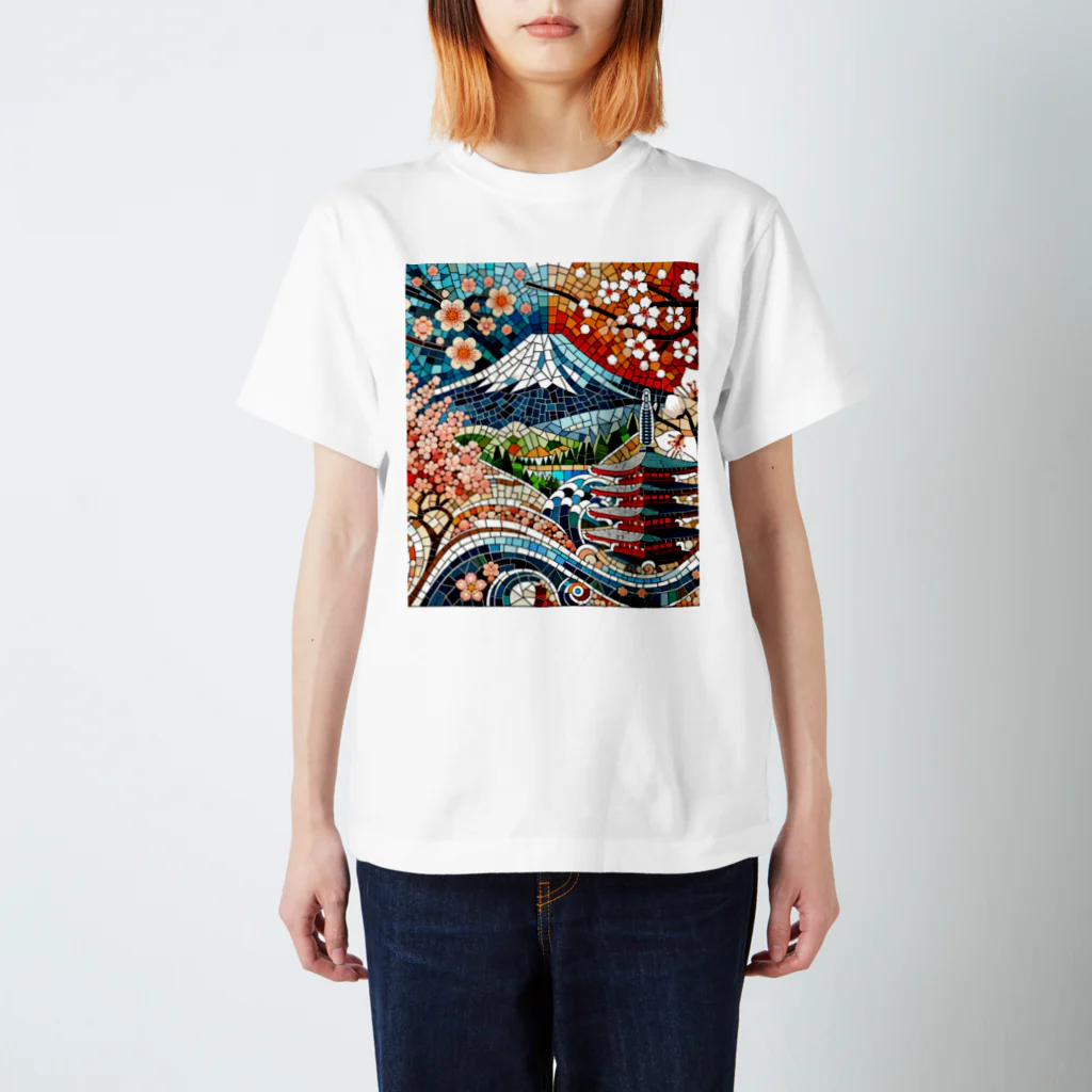 kageblogの日本の伝統と美しさを象徴するモザイクアート スタンダードTシャツ