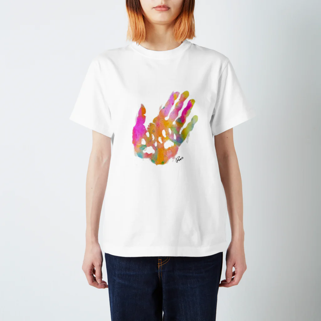 ryo_art_33のマフィ&チョコちゃん にくきゅうアート Regular Fit T-Shirt