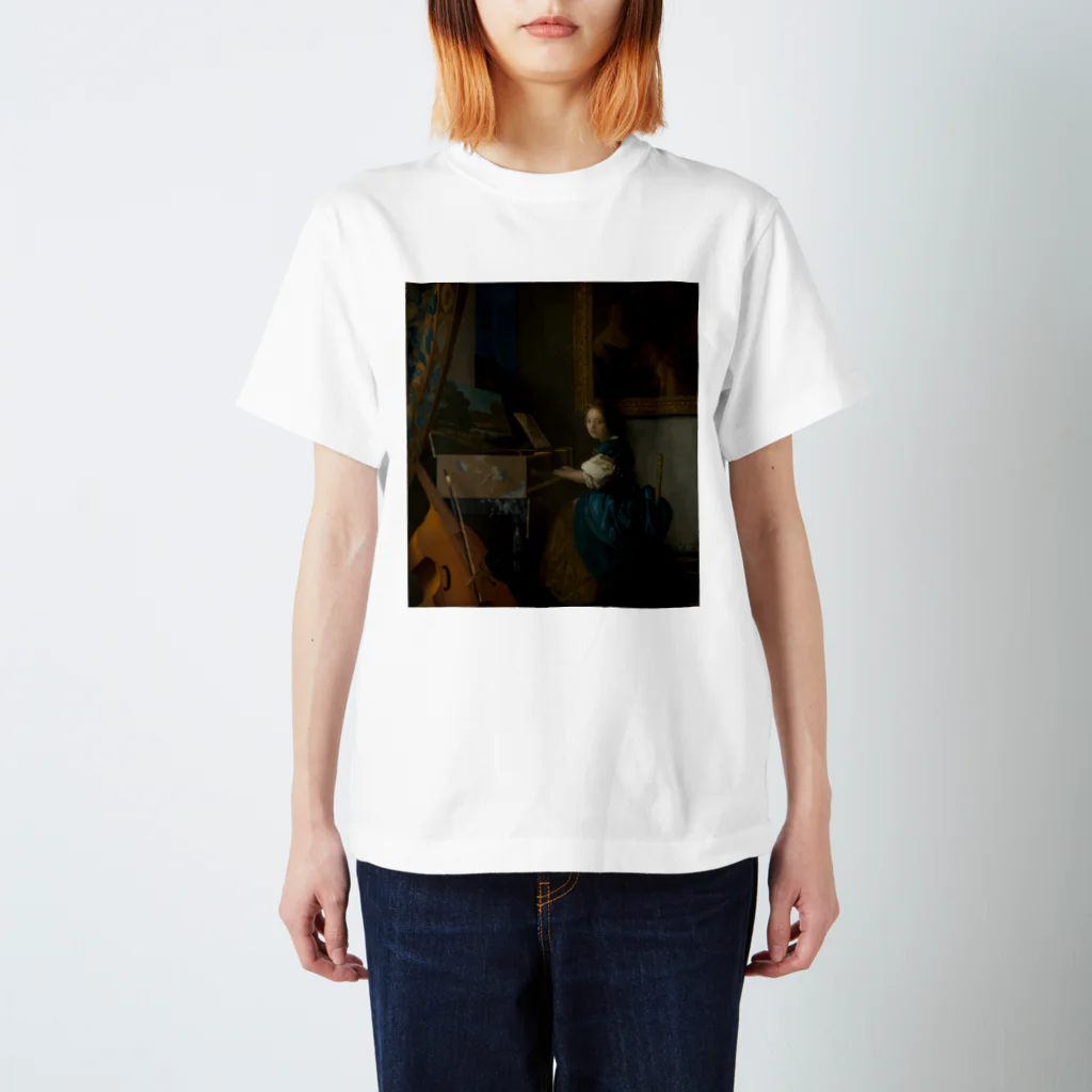 世界美術商店のヴァージナルの前に座る女 / Lady Seated at a Virginal Regular Fit T-Shirt